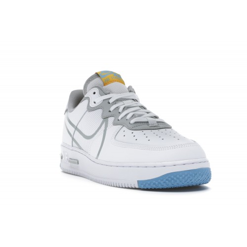 Кроссы Nike Air Force 1 React Light Smoke Grey - мужская сетка размеров