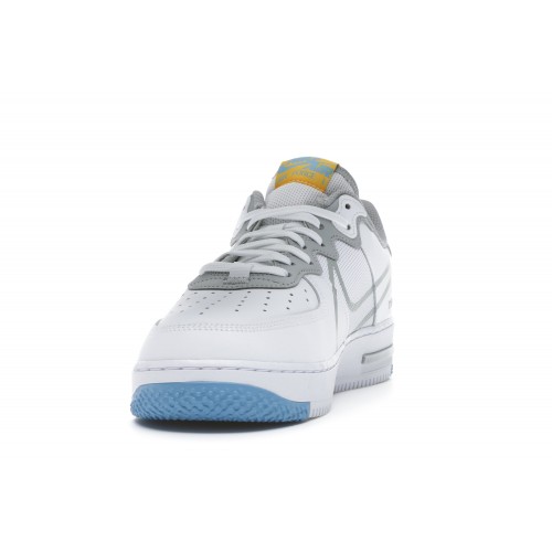 Кроссы Nike Air Force 1 React Light Smoke Grey - мужская сетка размеров
