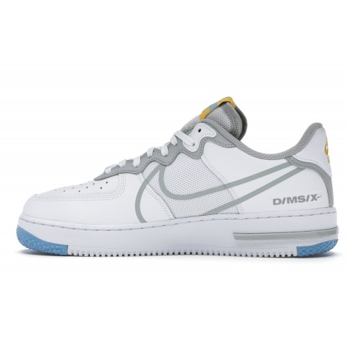 Кроссы Nike Air Force 1 React Light Smoke Grey - мужская сетка размеров