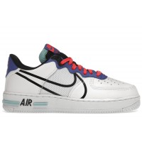 Кроссовки Nike Air Force 1 Low React White Astronomy Blue Laser Crimson
