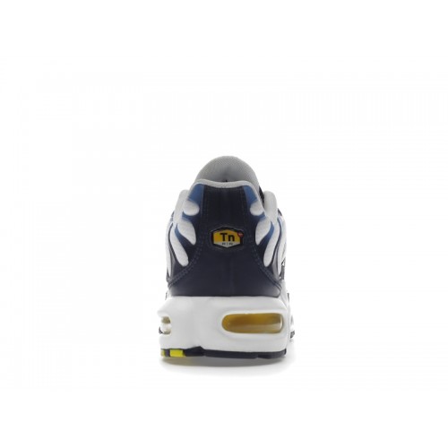 Кроссы Nike Air Max Plus White Navy Gold - мужская сетка размеров