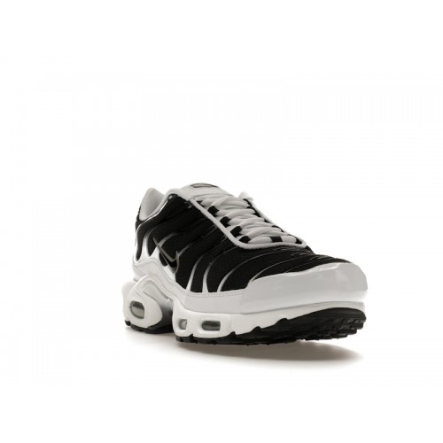 Кроссы Nike Air Max Plus White Black Metallic Pewter - мужская сетка размеров