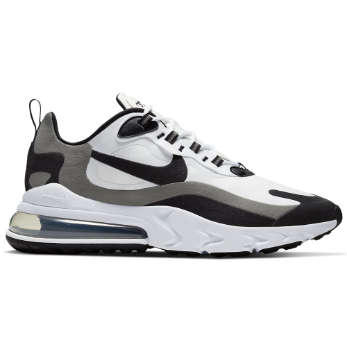 Кроссы Nike Air Max 270 React White Black Metallic Pewter - мужская сетка размеров