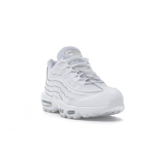 Кроссы Nike Air Max 95 Essential White Grey Fog - мужская сетка размеров