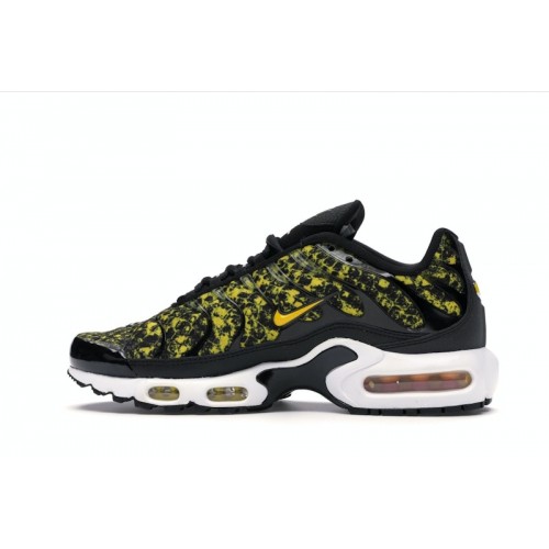 Кроссы Nike Air Max Plus Yellow Snakeskin (W) - женская сетка размеров