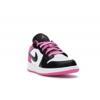 Подростковые Jordan 1 Low Black Active Fuchsia (GS)
