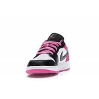 Подростковые Jordan 1 Low Black Active Fuchsia (GS)