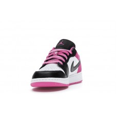 Подростковые Jordan 1 Low Black Active Fuchsia (GS)
