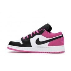 Подростковые Jordan 1 Low Black Active Fuchsia (GS)