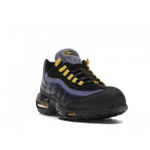 Кроссы Nike Air Max 95 World Indigo Speed Yellow - мужская сетка размеров