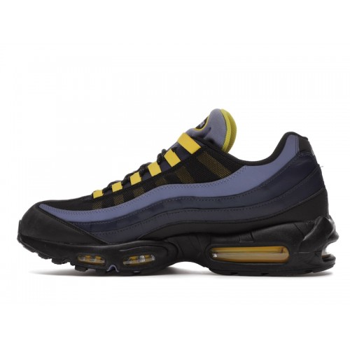 Кроссы Nike Air Max 95 World Indigo Speed Yellow - мужская сетка размеров