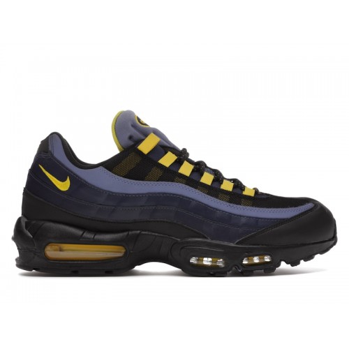 Кроссы Nike Air Max 95 World Indigo Speed Yellow - мужская сетка размеров
