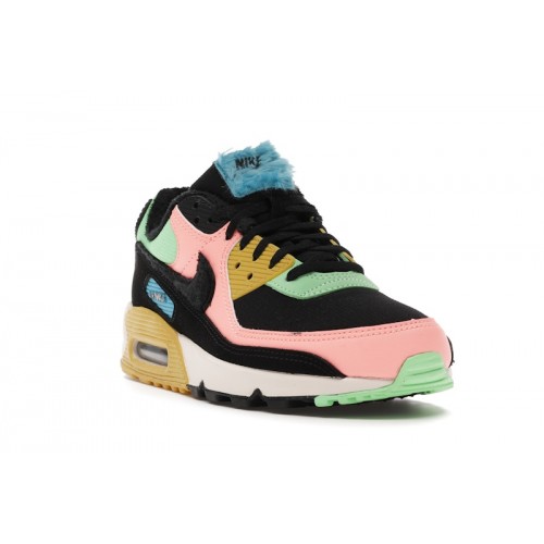 Кроссы Nike Air Max 90 Atomic Pink Solar Flare (W) - женская сетка размеров