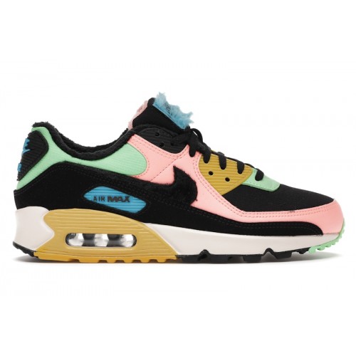 Кроссы Nike Air Max 90 Atomic Pink Solar Flare (W) - женская сетка размеров