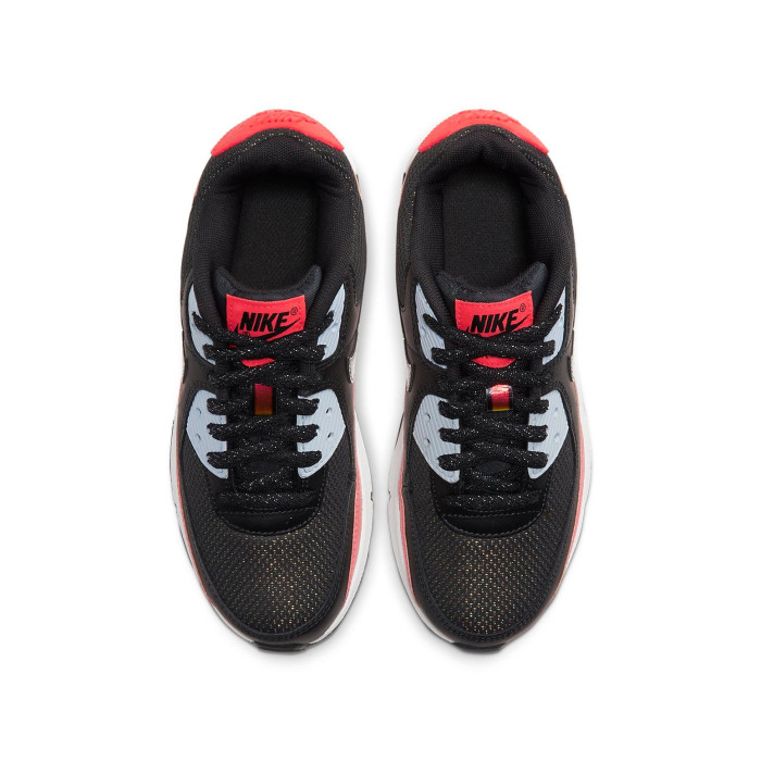 Nike Air Max 90 FP GS Black Laser Crimson - подростковая сетка размеров Nike Air Max 90 FP GS Black Laser Crimson - подростковая сетка размеров