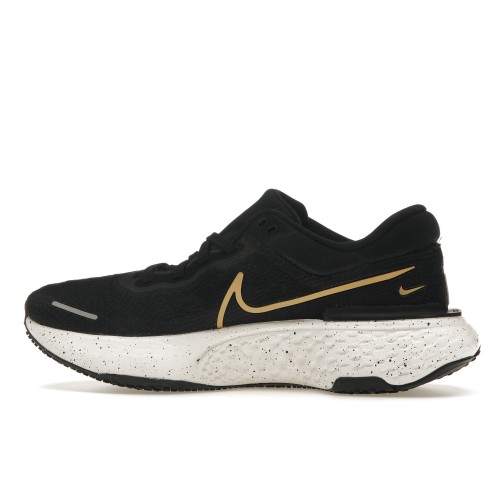 Кроссы Nike ZoomX Invincible Run Flyknit Black Metallic Gold - мужская сетка размеров