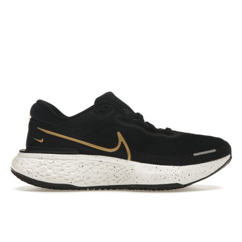 Кроссы Nike ZoomX Invincible Run Flyknit Black Metallic Gold - мужская сетка размеров