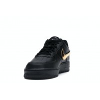 Кроссовки Nike Air Force 1 Black Metallic Gold Removable Swoosh Pack