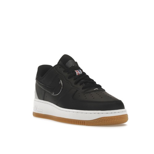 Кроссы Nike Air Force 1 Low 07 NBA Black Silver - мужская сетка размеров