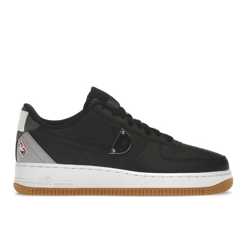 Кроссы Nike Air Force 1 Low 07 NBA Black Silver - мужская сетка размеров
