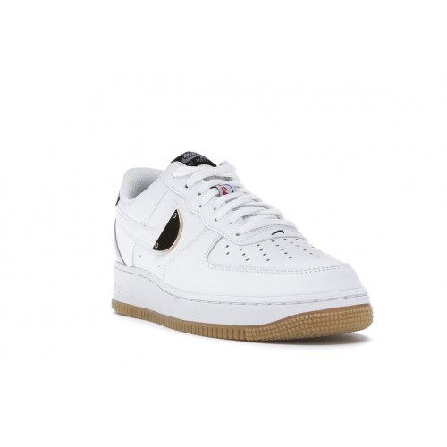 Кроссы Nike Air Force 1 Low NBA White Grey Gum - мужская сетка размеров