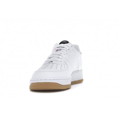 Кроссы Nike Air Force 1 Low NBA White Grey Gum - мужская сетка размеров
