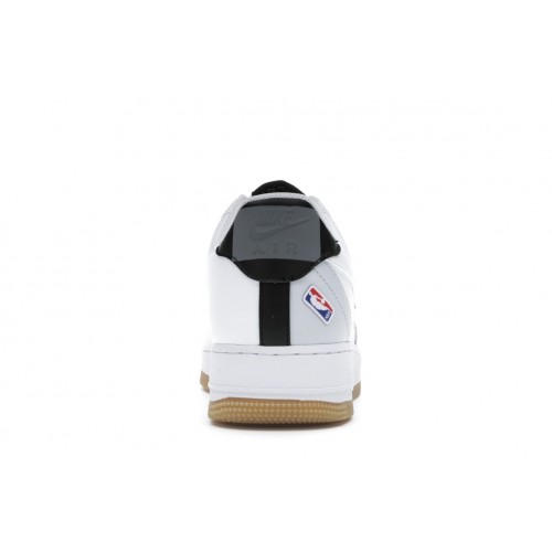 Кроссы Nike Air Force 1 Low NBA White Grey Gum - мужская сетка размеров