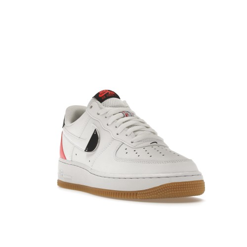 Кроссы Nike Air Force 1 Low NBA White Crimson Gum - мужская сетка размеров