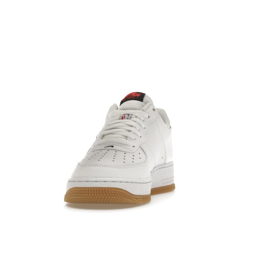 Кроссы Nike Air Force 1 Low NBA White Crimson Gum - мужская сетка размеров