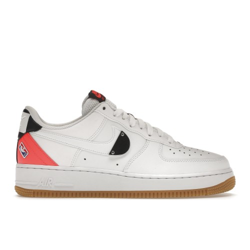 Кроссы Nike Air Force 1 Low NBA White Crimson Gum - мужская сетка размеров