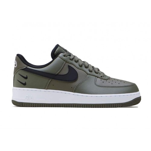 Кроссы Nike Air Force 1 Low 07 Olive Black Double Swoosh - мужская сетка размеров