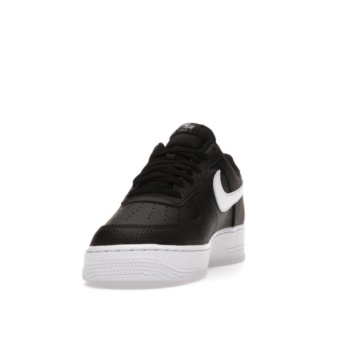 Кроссы Nike Air Force 1 Low 07 Black White Pebbled Leather - мужская сетка размеров