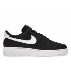 Кроссовки Nike Air Force 1 Low 07 Black White Pebbled Leather