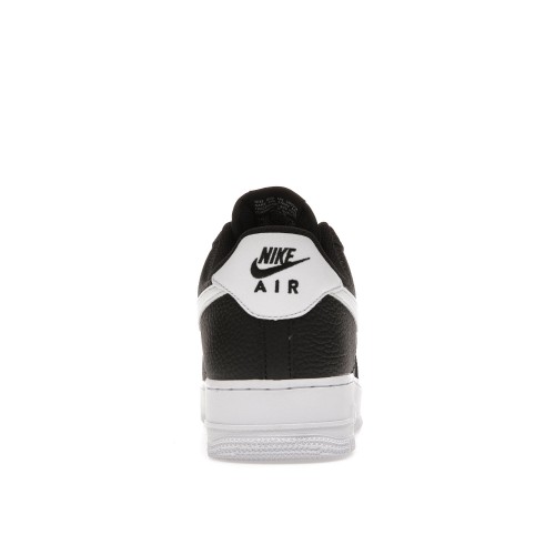Кроссы Nike Air Force 1 Low 07 Black White Pebbled Leather - мужская сетка размеров