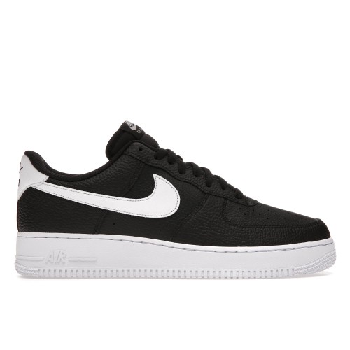 Кроссы Nike Air Force 1 Low 07 Black White Pebbled Leather - мужская сетка размеров