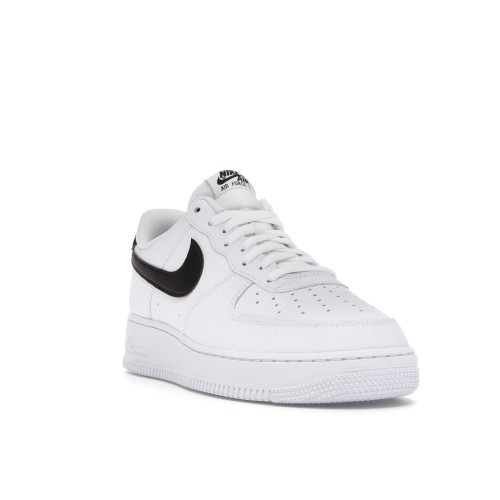 Кроссы Nike Air Force 1 Low 07 White Black Pebbled Leather - мужская сетка размеров