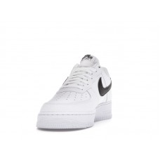 Nike Air Force 1 Low 07 White Black Pebbled Leather
