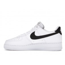 Nike Air Force 1 Low 07 White Black Pebbled Leather