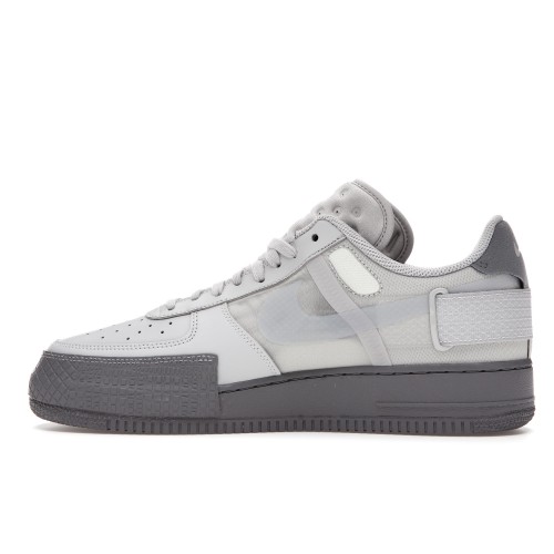 Кроссы Nike Air Force 1 Type Grey Fog - мужская сетка размеров
