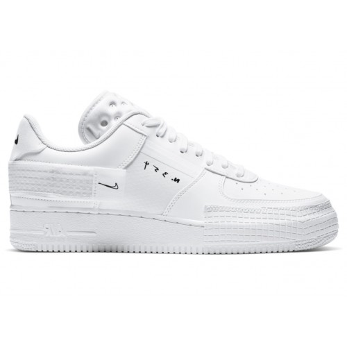 Кроссы Nike Air Force 1 Low Type 2 Triple White - мужская сетка размеров