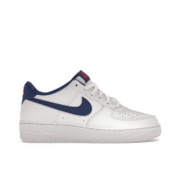 Подростковые кроссовки Nike Air Force 1 Low White Deep Royal (GS)