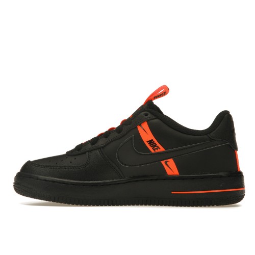 Кроссы Nike Air Force 1 Low LV8 KSA Worldwide Pack Black Total Orange (GS) - подростковая сетка размеров