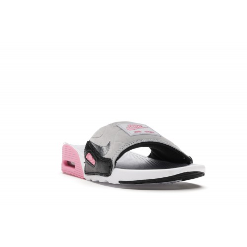 Кроссы Nike Air Max 90 Slide White Rose Cool Grey (W) - женская сетка размеров