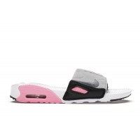 Женские кроссовки Nike Air Max 90 Slide White Rose Cool Grey (W)