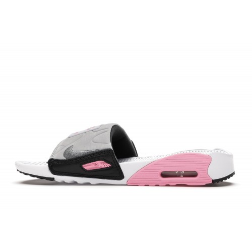 Кроссы Nike Air Max 90 Slide White Rose Cool Grey (W) - женская сетка размеров