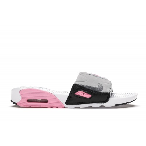 Кроссы Nike Air Max 90 Slide White Rose Cool Grey (W) - женская сетка размеров