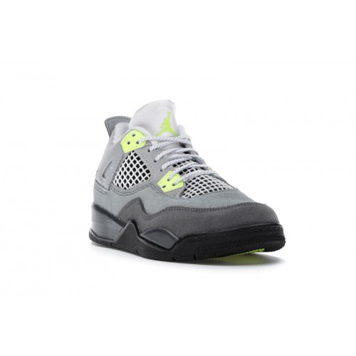 Кроссы Jordan 4 Retro SE 95 Neon (PS) - детская сетка размеров