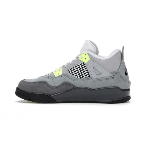 Кроссы Jordan 4 Retro SE 95 Neon (PS) - детская сетка размеров
