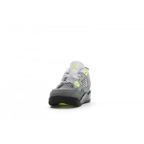 Кроссы Jordan 4 Retro SE 95 Neon (TD) - детская сетка размеров