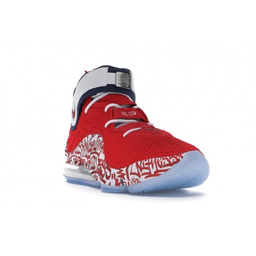 Кроссы Nike LeBron 17 Graffiti Remix Red - мужская сетка размеров